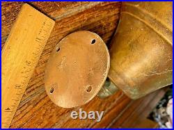 Vintage Old 6 Bronze/brass Bell With Wall Mount, Nice Age/patina