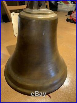 Vintage Old Heavy Antique Brass / Bronze Ships Mission School Farm Church Bell