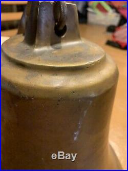 Vintage Old Heavy Antique Brass / Bronze Ships Mission School Farm Church Bell