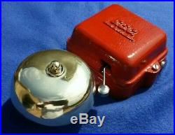 Vintage Old Industrial Gec Electric Fire Door Bell Garage Brass Dome Low Volts