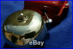 Vintage Old Industrial Gec Electric Fire Door Bell Garage Brass Dome Low Volts