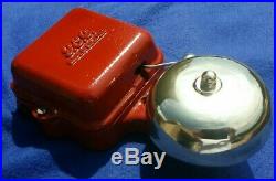 Vintage Old Industrial Gec Electric Fire Door Bell Garage Brass Dome Low Volts