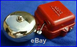 Vintage Old Industrial Gec Electric Fire Door Bell Garage Brass Dome Low Volts