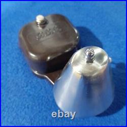 Vintage Old Original Electric Gec Bakelite Nickel Brass Door Alarm Butler Bell