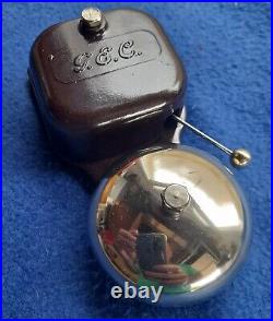 Vintage Old Original Electric Gec Bakelite Nickel Brass Door Alarm Butler Bell