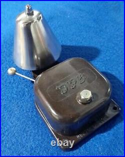 Vintage Old Original Electric Gec Bakelite Nickel Brass Door Alarm Butler Bell