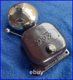 Vintage Old Original Electric Gec Bakelite Nickel Brass Door Alarm Butler Bell