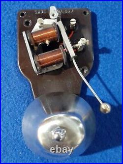 Vintage Old Original Electric Gec Bakelite Nickel Brass Door Alarm Butler Bell