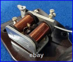 Vintage Old Original Electric Gec Bakelite Nickel Brass Door Alarm Butler Bell