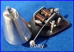 Vintage Old Original Electric Gec Bakelite Nickel Brass Door Alarm Butler Bell