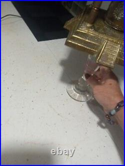 Vintage Oriental Solid Brass Gong Bell Prayer Pagoda Temple with Brass Hammer