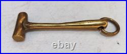 Vintage Oriental Solid Brass Gong Bell Prayer Pagoda Temple with Brass Hammer