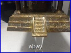 Vintage Oriental Solid Brass Gong Bell Prayer Pagoda Temple with Brass Hammer