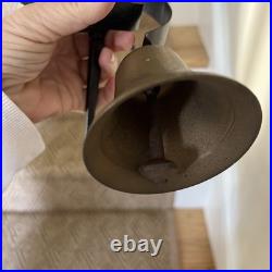 Vintage Original Cast Brass Shopkeepers Bell With Spring & Mounting Hardware 3