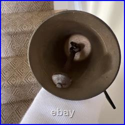 Vintage Original Cast Brass Shopkeepers Bell With Spring & Mounting Hardware 3