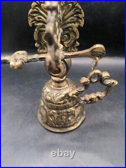 Vintage OrnateBrass Door Bell French lever Gate Bell Or Wall Mount