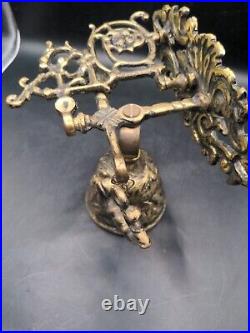 Vintage OrnateBrass Door Bell French lever Gate Bell Or Wall Mount