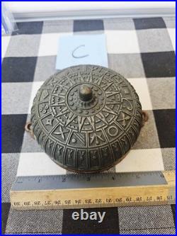 Vintage Ornate Antique Brass Old Iron Box Door/Boxing/Fire Bell (C)