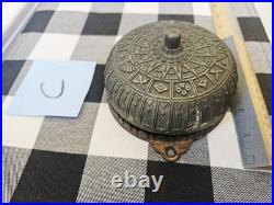 Vintage Ornate Antique Brass Old Iron Box Door/Boxing/Fire Bell (C)