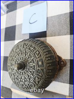 Vintage Ornate Antique Brass Old Iron Box Door/Boxing/Fire Bell (C)