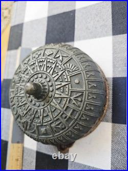 Vintage Ornate Antique Brass Old Iron Box Door/Boxing/Fire Bell (C)