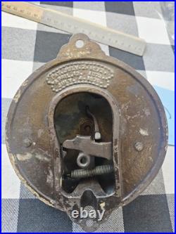 Vintage Ornate Antique Brass Old Iron Box Door/Boxing/Fire Bell (C)