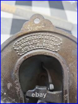 Vintage Ornate Antique Brass Old Iron Box Door/Boxing/Fire Bell (C)