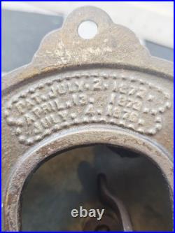 Vintage Ornate Antique Brass Old Iron Box Door/Boxing/Fire Bell (C)