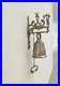 Vintage Ornate Brass Monastery Bell Wall Bracket Winged Angel Latin Dragon Chain