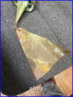 Vintage PAOLO SOLERI Cosanti Arcosanti Brutalist Cast Bronze Wind Bell Chime 22