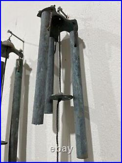 Vintage Pair Of PAOLO SOLERI Arcosanti Bronze Wind Chimes 2