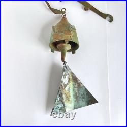 Vintage Paolo Soleri Arcosanti Brutalist Bronze Wind Bell Chime 21 MCM