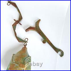 Vintage Paolo Soleri Arcosanti Brutalist Bronze Wind Bell Chime 21 MCM