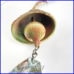 Vintage Paolo Soleri Arcosanti Brutalist Bronze Wind Bell Chime 21 MCM