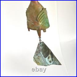 Vintage Paolo Soleri Arcosanti Brutalist Bronze Wind Bell Chime 21 MCM