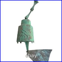 Vintage Paolo Soleri Arcosanti Brutalist Bronze Wind Bell Chime Great Patina MCM