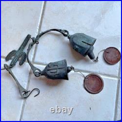 Vintage Paolo Soleri Wind Bell Chime-Abstract Brutalist MCM Two Bells