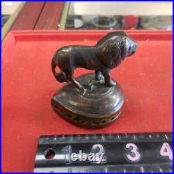 Vintage Rare Brass Lion Hotel Desk Bell