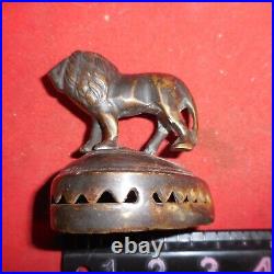 Vintage Rare Brass Lion Hotel Desk Bell