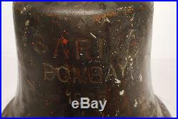 Vintage SARITA BOMBAY 1905 Marine Brass BELL -Great Sounding Nautical/ Boat