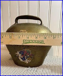 Vintage Salzburg Austrian Large Decorated Brass Oxen/Cow Bell? Heavy Handmade