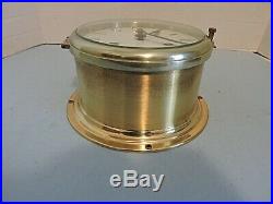 Vintage Schatz Brass Ships Bell ClockWorkingWithKey