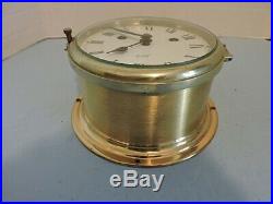 Vintage Schatz Brass Ships Bell ClockWorkingWithKey