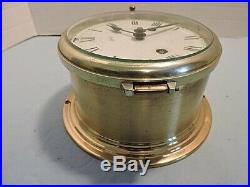 Vintage Schatz Brass Ships Bell ClockWorkingWithKey