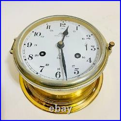 Vintage Schatz Royal Mariner 8 Bells Brass Clock