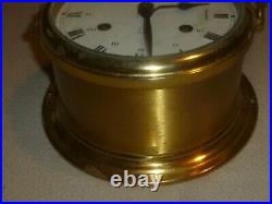Vintage Schatz Royal Mariner Clock 8 Bells Germany Brass Martime Ship Rare