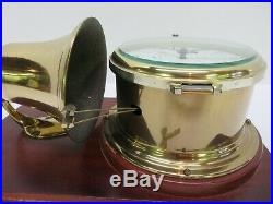 Vintage Schatz Royal Mariner Marine Ship 8 Day Bell Clock & Key Brass Germany