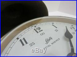 Vintage Schatz Royal Mariner Marine Ship 8 Day Bell Clock & Key Brass Germany