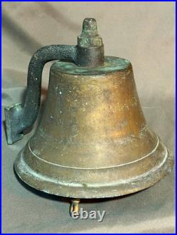 Vintage Seattle Brass Bronze Marine Ship Bell Wall Mount Nautical Boat Dock Bell