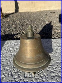 Vintage Seattle Brass Bronze Marine Ship Bell Wall Mount Nautical Boat Dock Bell